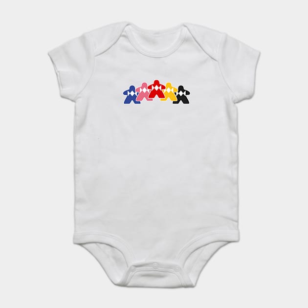 Go Go Power Meeples Baby Bodysuit by Maolli Land